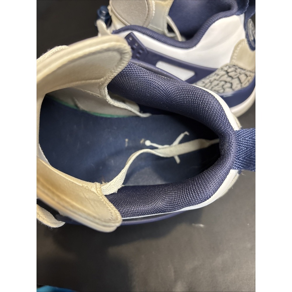 Size 8.5 - Air Jordan Spizike Low White Midnight Navy - Picture 8 of 16